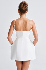 Claretta Mini Dress  Ivory Dress Babyboo Fashion Premium Exclusive Design