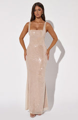 Corinne Maxi Dress - Nude Dress Babyboo Fashion Premium Exclusive Design