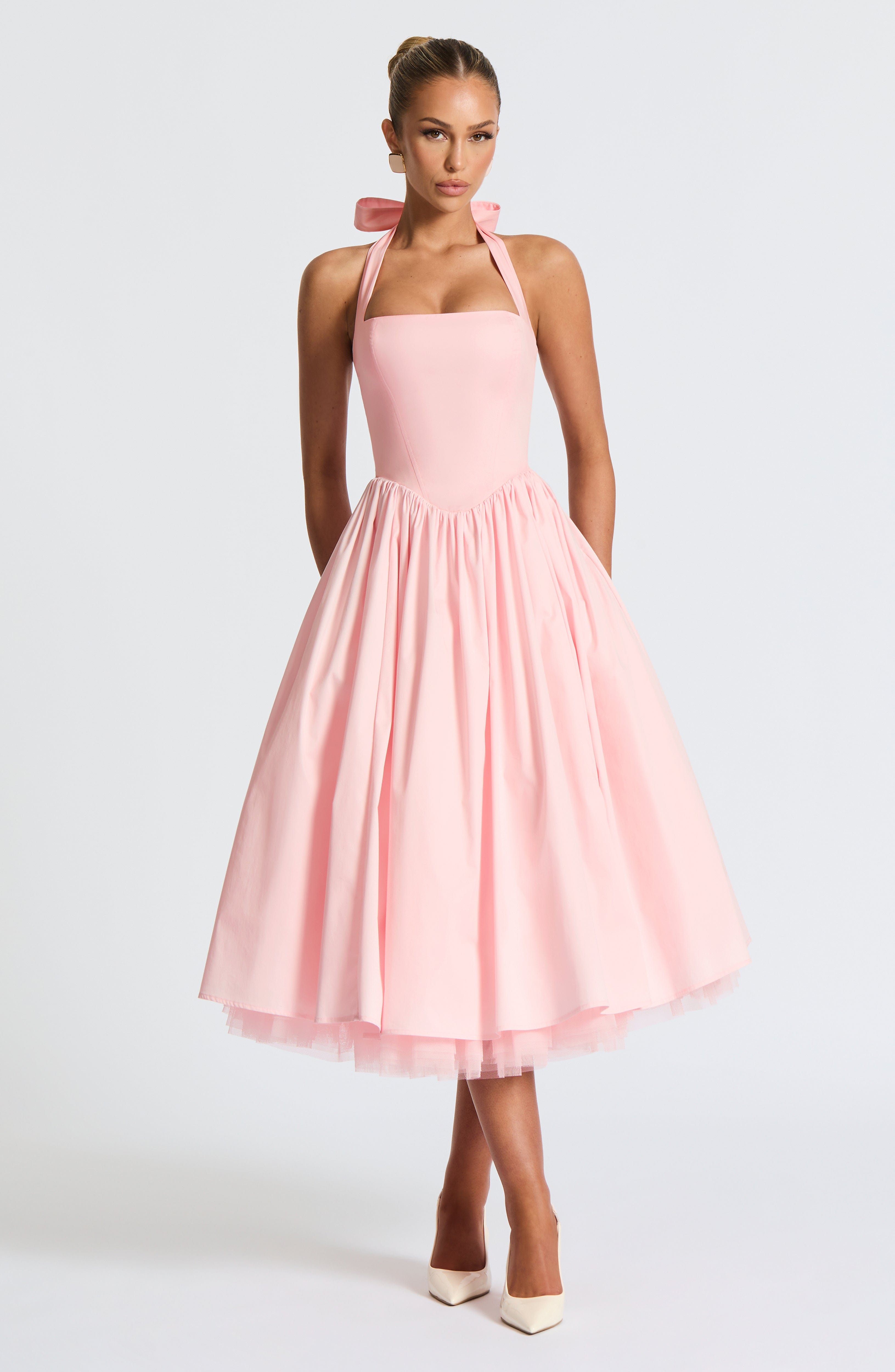 Cressida Midi Dress - Blush Dress Babyboo Fashion Premium Exclusive Design