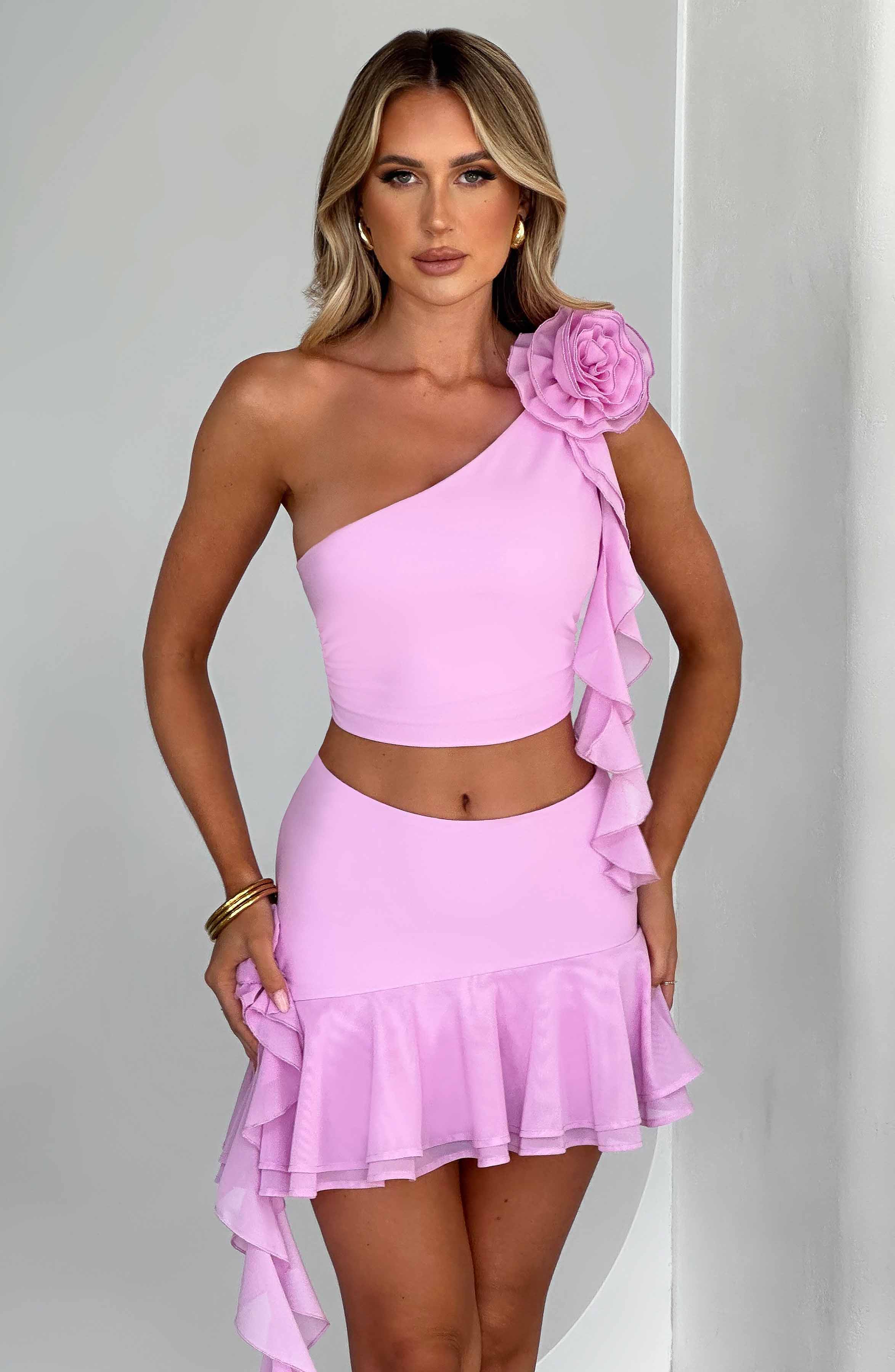 Daina Mini Skirt - Pink Skirt Babyboo Fashion Premium Exclusive Design