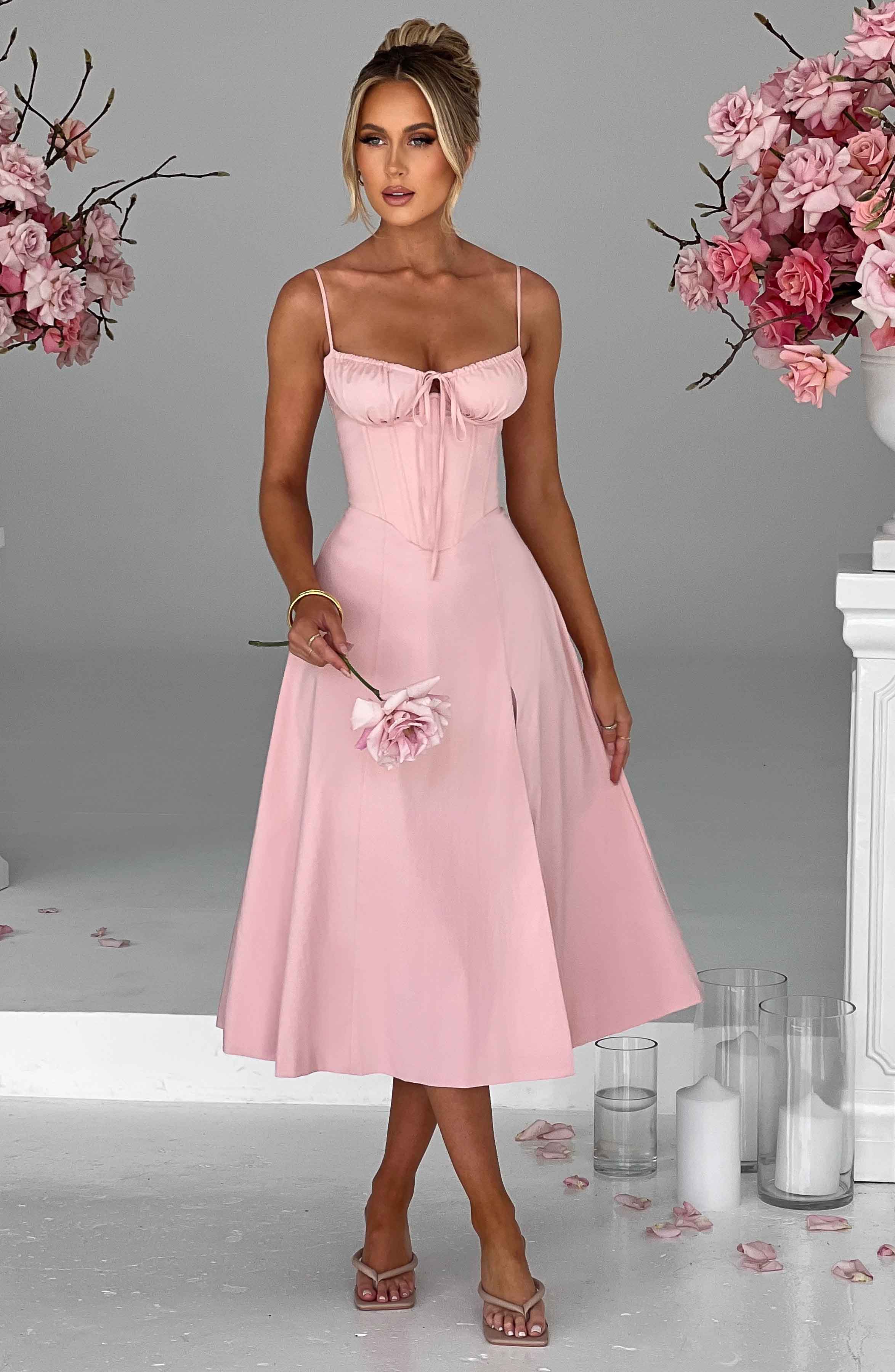 Deanna Midi Dress - Blush Dress Babyboo Fashion Premium Exclusive Design