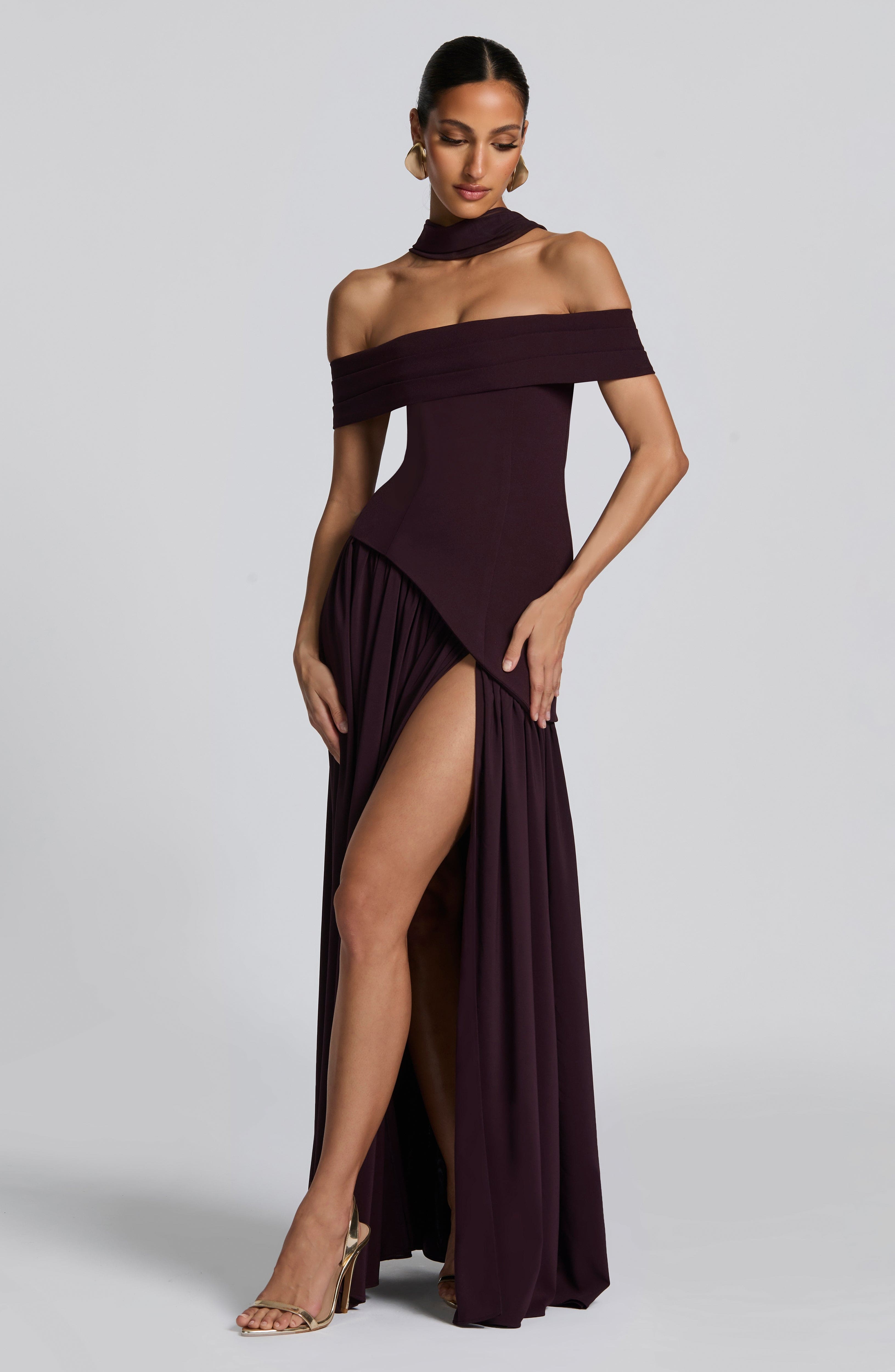 Delilah Maxi Dress - Plum Dress Babyboo Fashion Premium Exclusive Design
