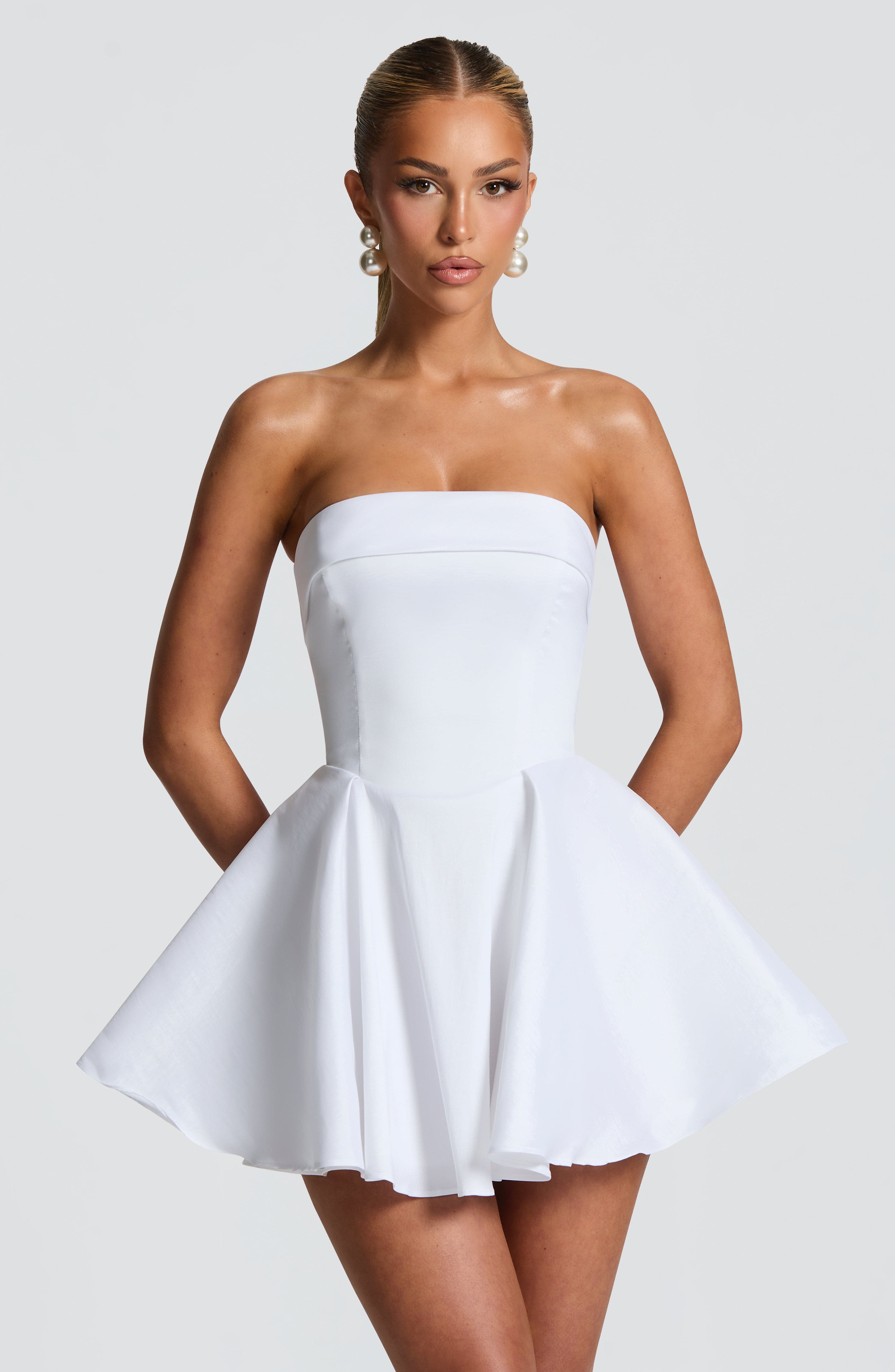 Dionne Mini Dress - Ivory Dress Babyboo Fashion Premium Exclusive Design