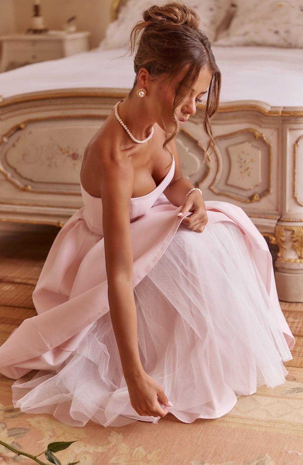 Edith Midi Dress - Blush Dress Babyboo Fashion Premium Exclusive Design