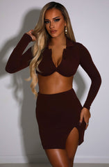 Eliza Mini Skirt - Chocolate Babyboo Fashion Premium Exclusive Design