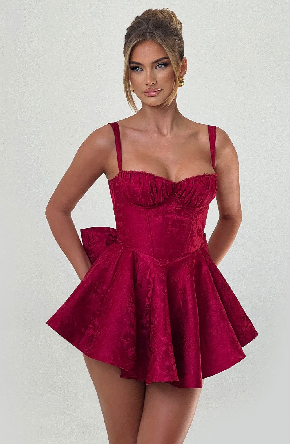 Emelie Playsuit - Red Playsuit Babyboo Fashion Premium Exclusive Design