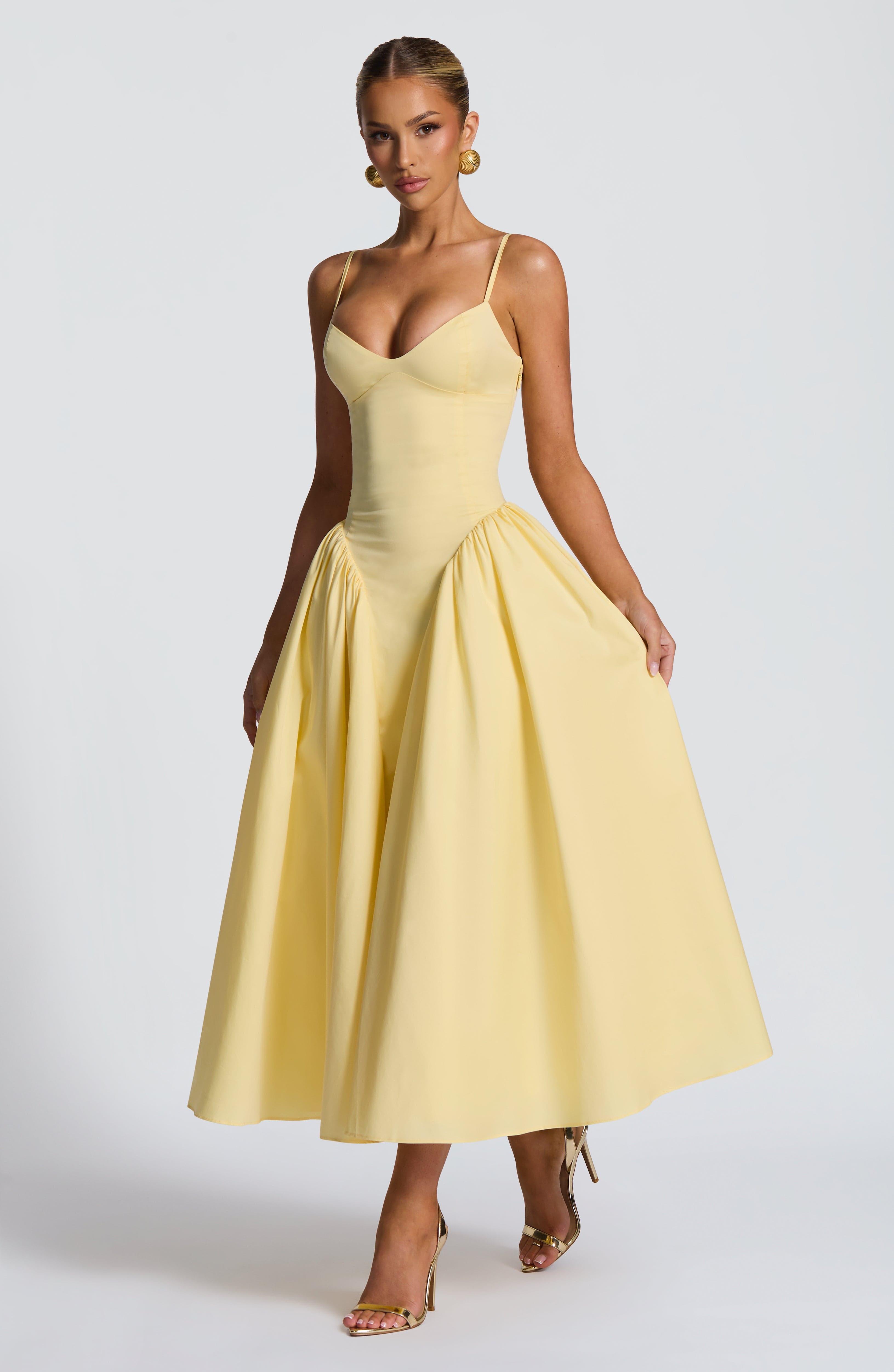 Emerson Midi Dress - Lemon Dress Babyboo Fashion Premium Exclusive Design