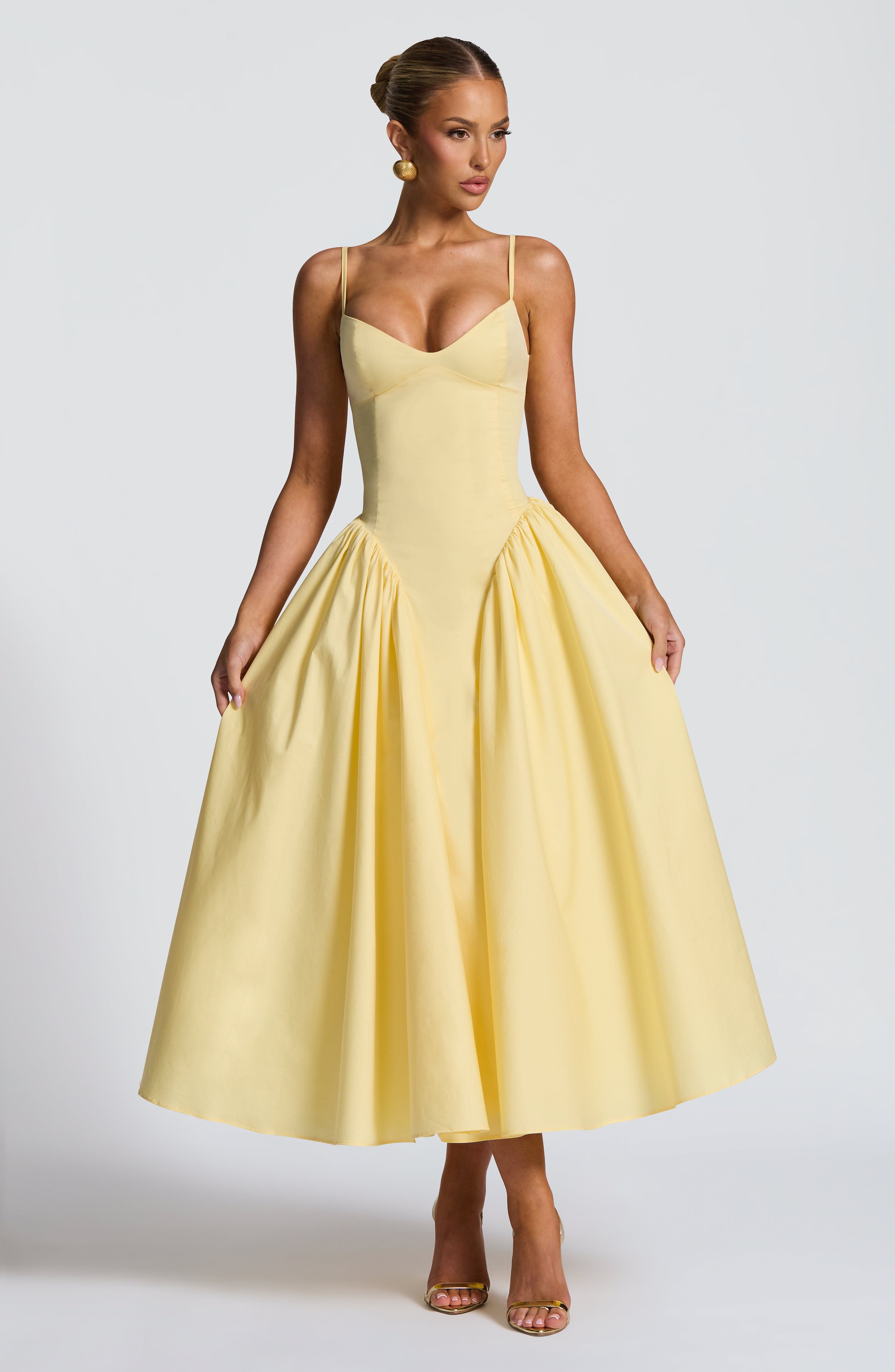 Emerson Midi Dress - Lemon Dress Babyboo Fashion Premium Exclusive Design