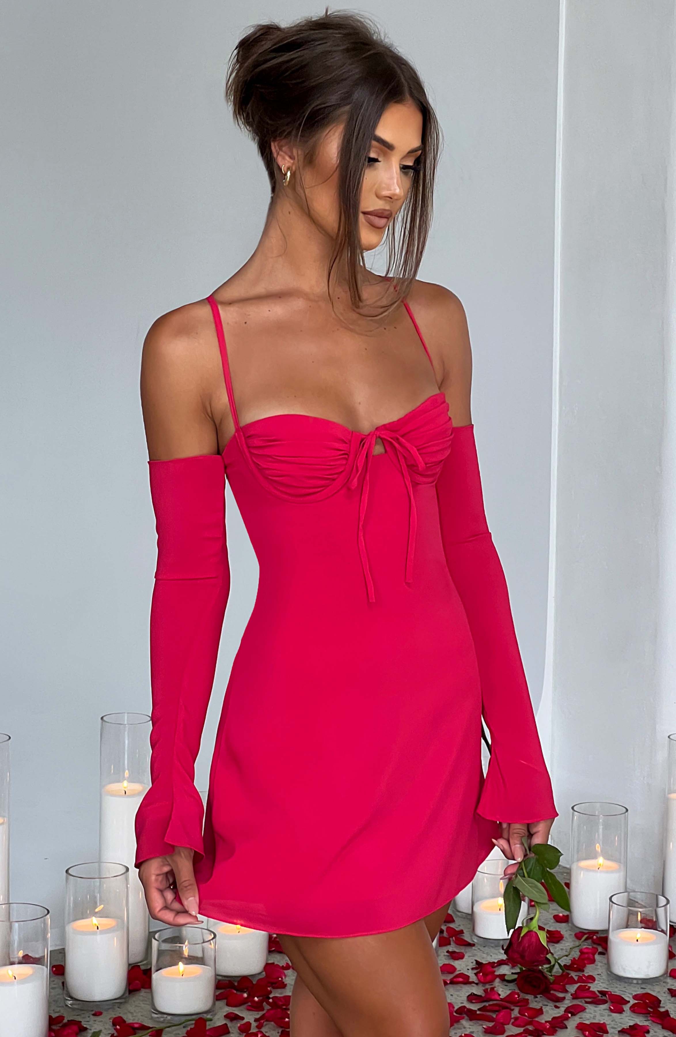 Fiona Mini Dress - Pink Dress Babyboo Fashion Premium Exclusive Design