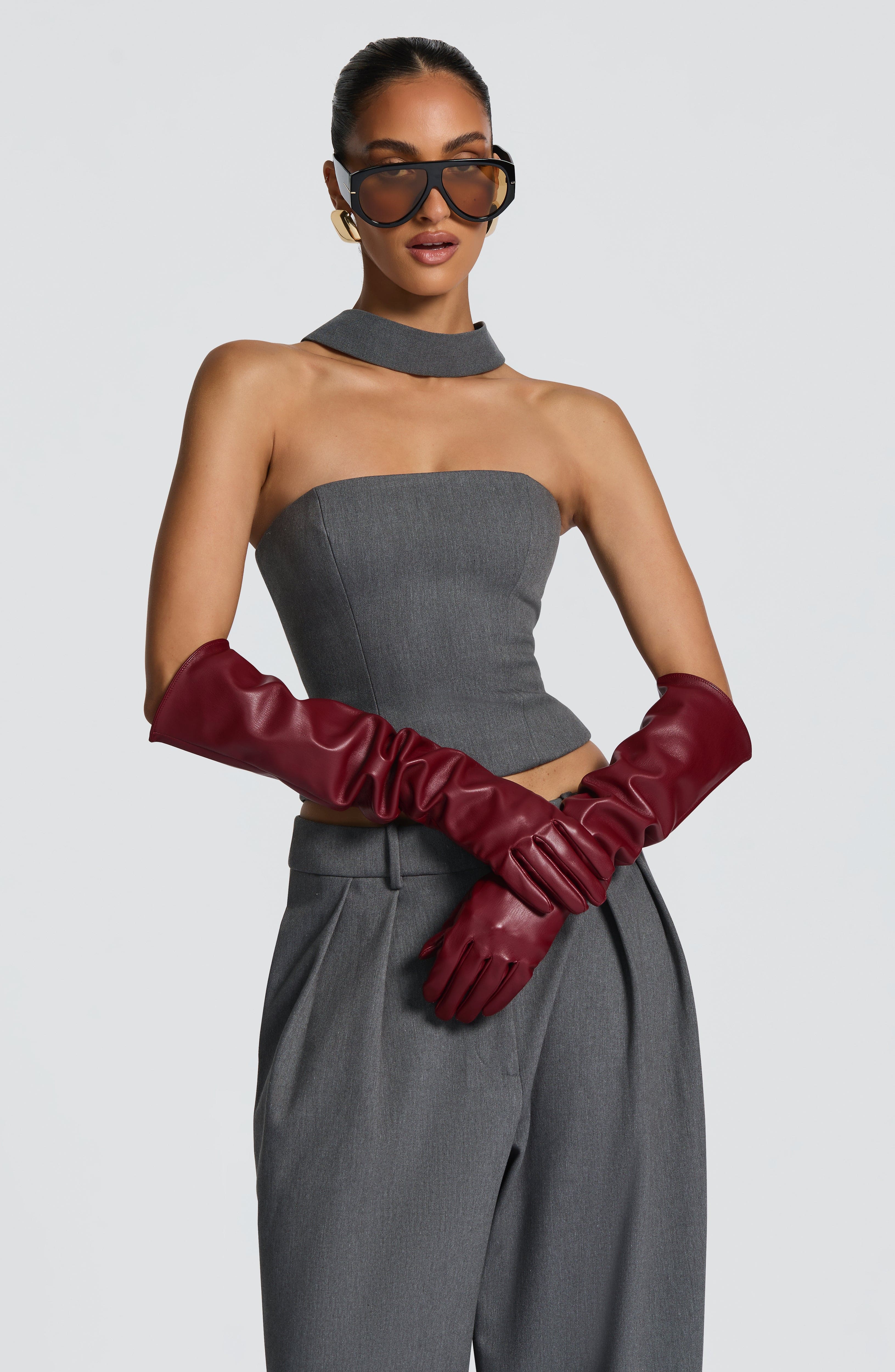 Frankie Gloves - Burgundy Accessories Babyboo Fashion Premium Exclusive Design