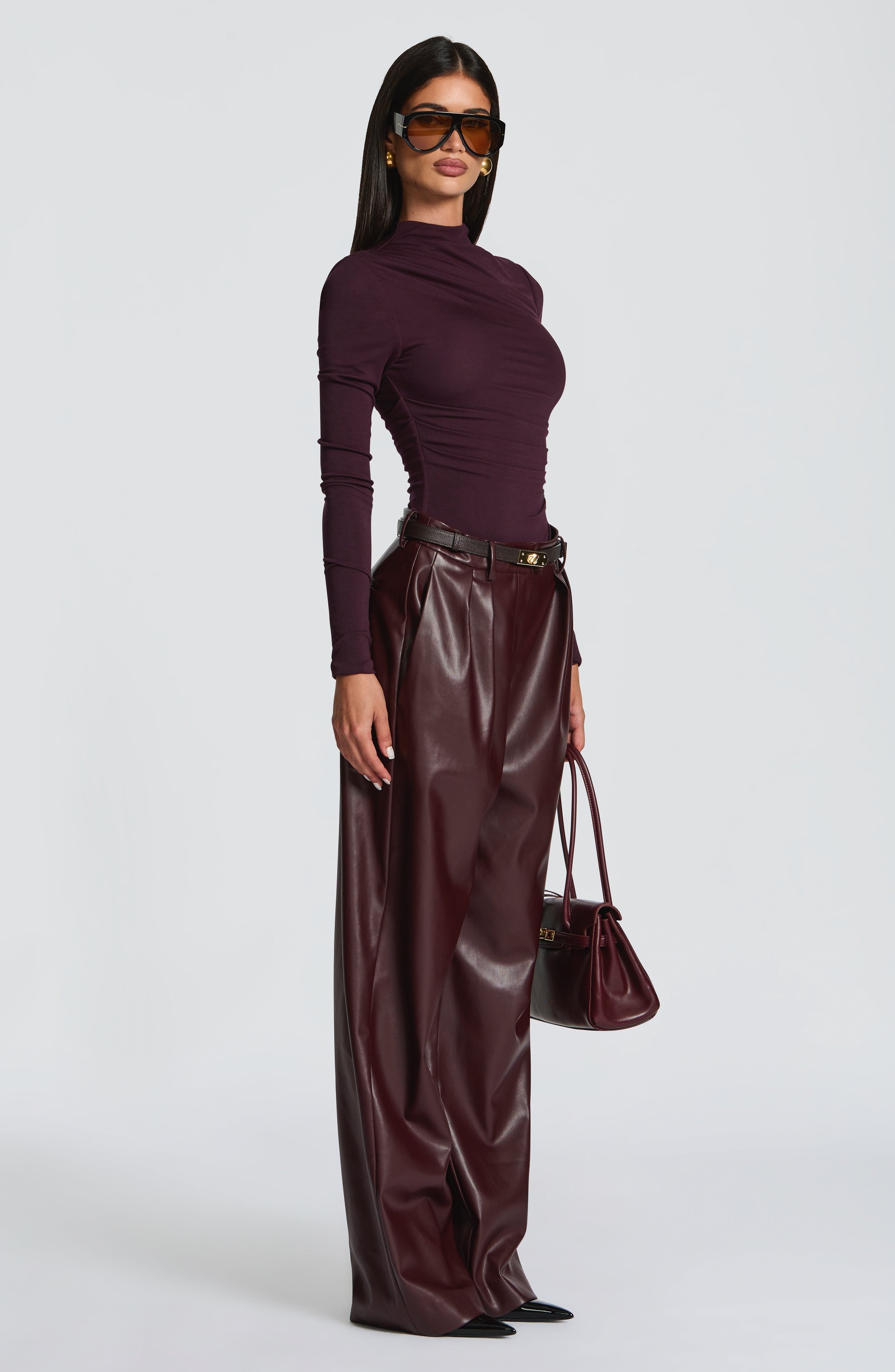 Glenda Pants - Plum Pants Babyboo Fashion Premium Exclusive Design