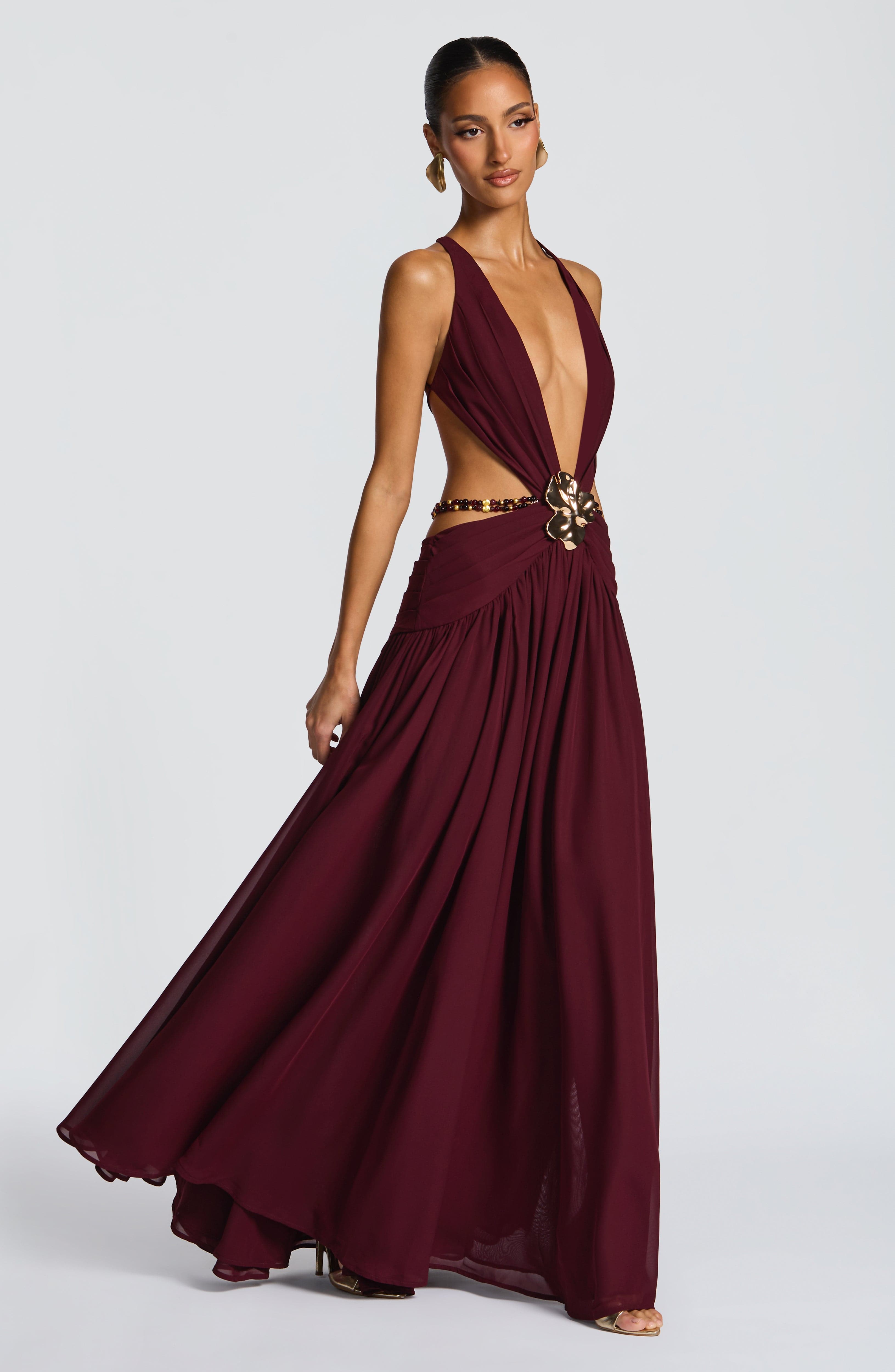 Indianna Maxi Dress - Cherry Lacquer Dress Babyboo Fashion Premium Exclusive Design