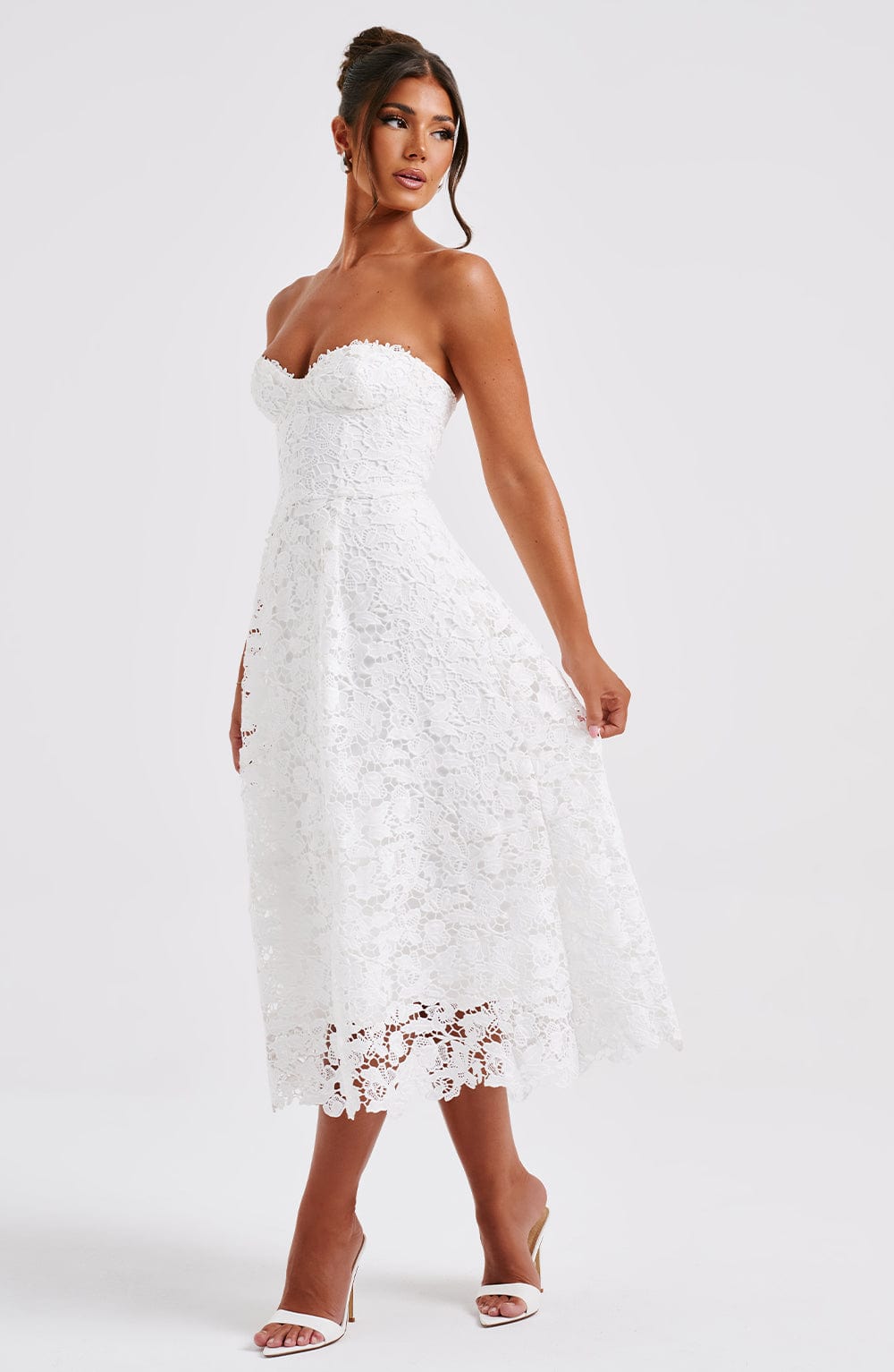 Ishani Midi Dress - Ivory Dress Babyboo Fashion Premium Exclusive Design