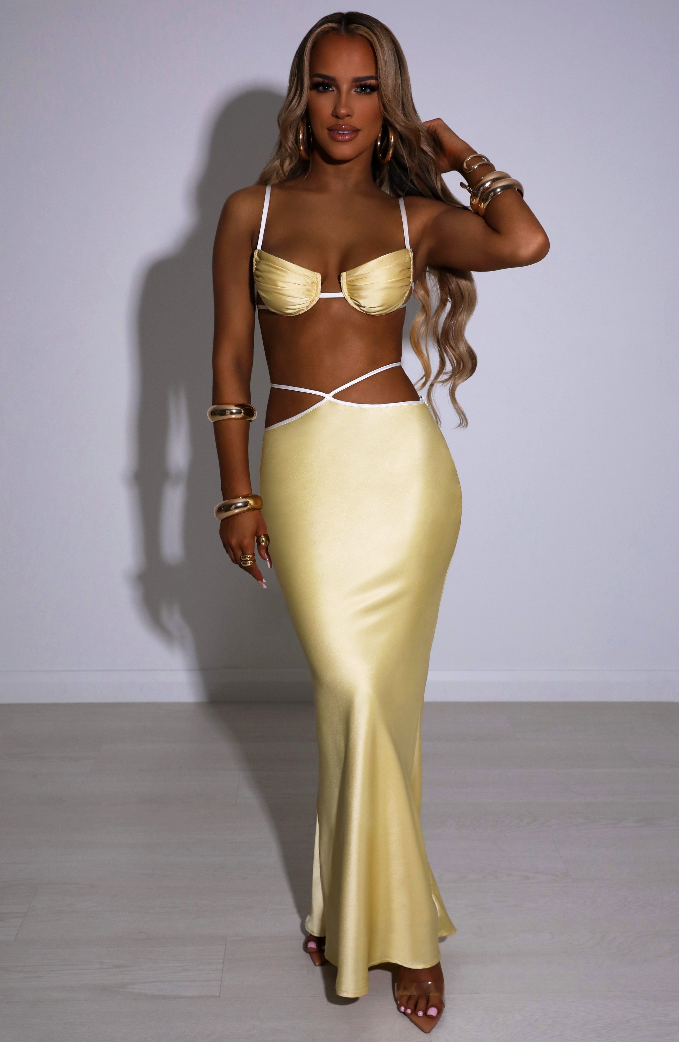 Jasmyn Maxi Skirt - Lemon Babyboo Fashion Premium Exclusive Design