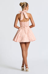 Jocelyn Mini Dress - Soft Peach Dress Babyboo Fashion Premium Exclusive Design
