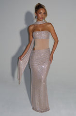 Kailani Maxi Dress - Nude Dress Babyboo Fashion Premium Exclusive Design