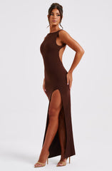 Kassandra Maxi Dress - Chocolate Dress Babyboo Fashion Premium Exclusive Design