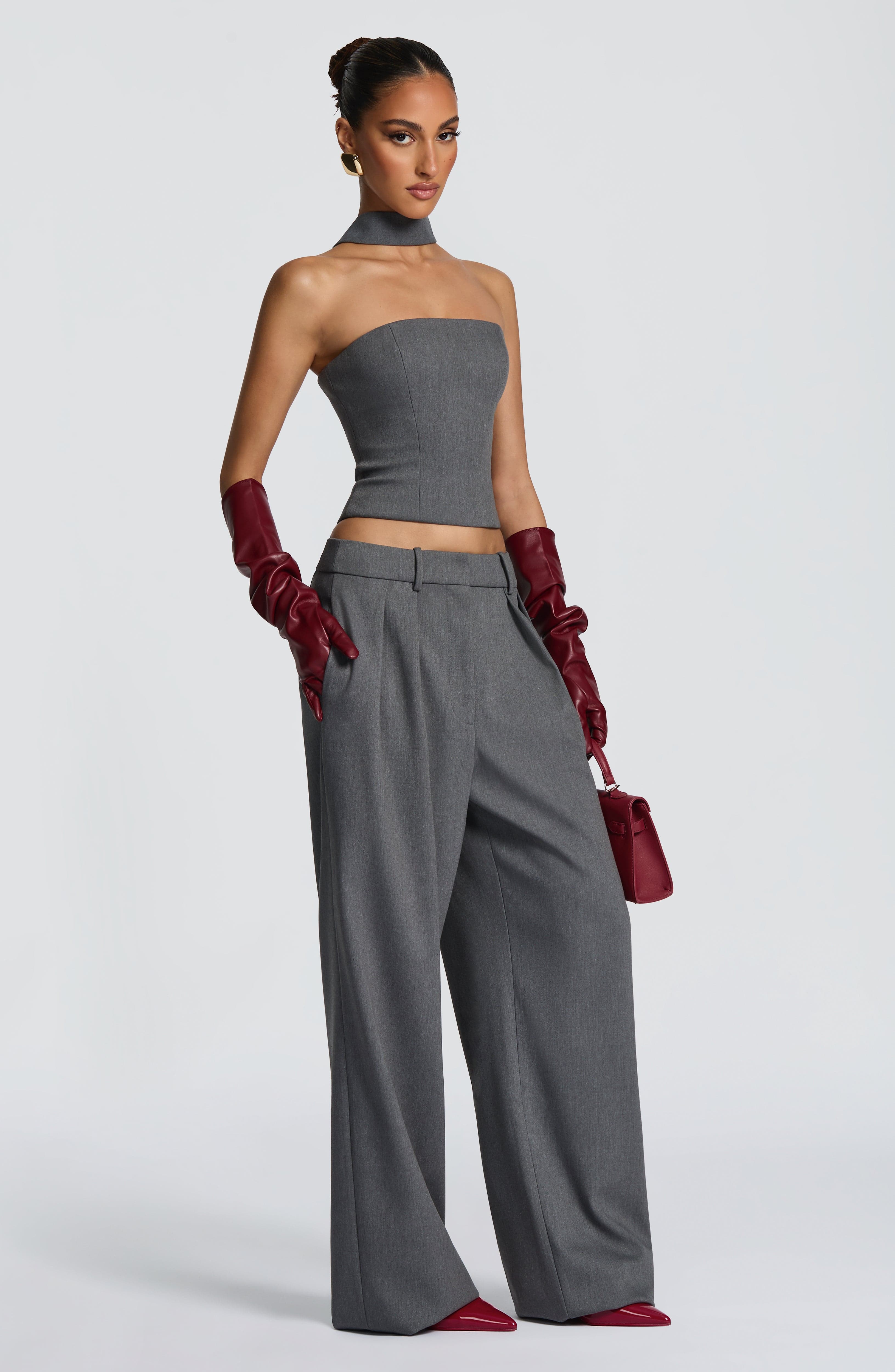 Kerry Top - Grey Marl Tops Babyboo Fashion Premium Exclusive Design