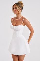 Lacey Mini Dress - Ivory Dress Babyboo Fashion Premium Exclusive Design