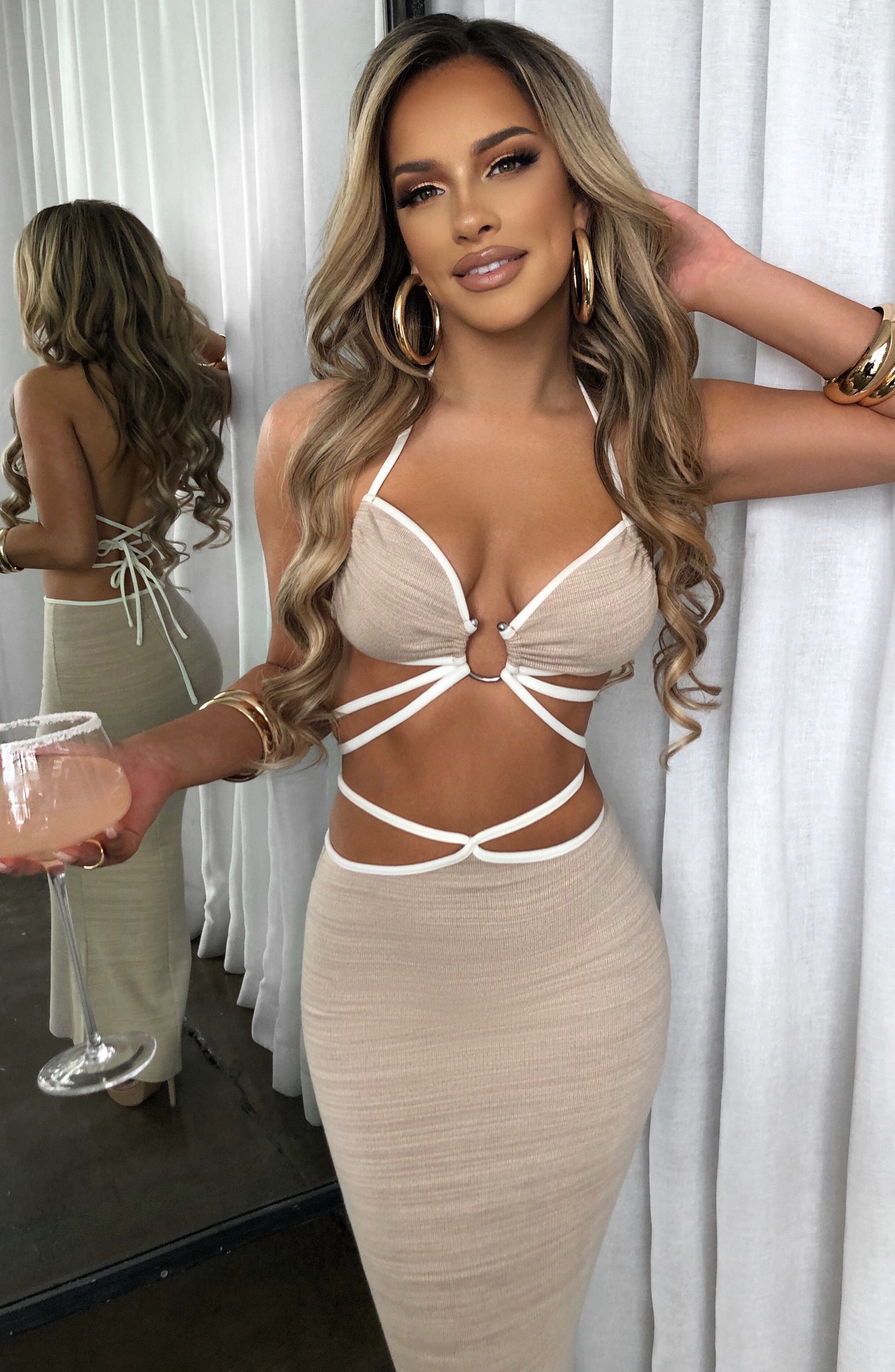 Lelita Maxi Skirt - Beige Babyboo Fashion Premium Exclusive Design