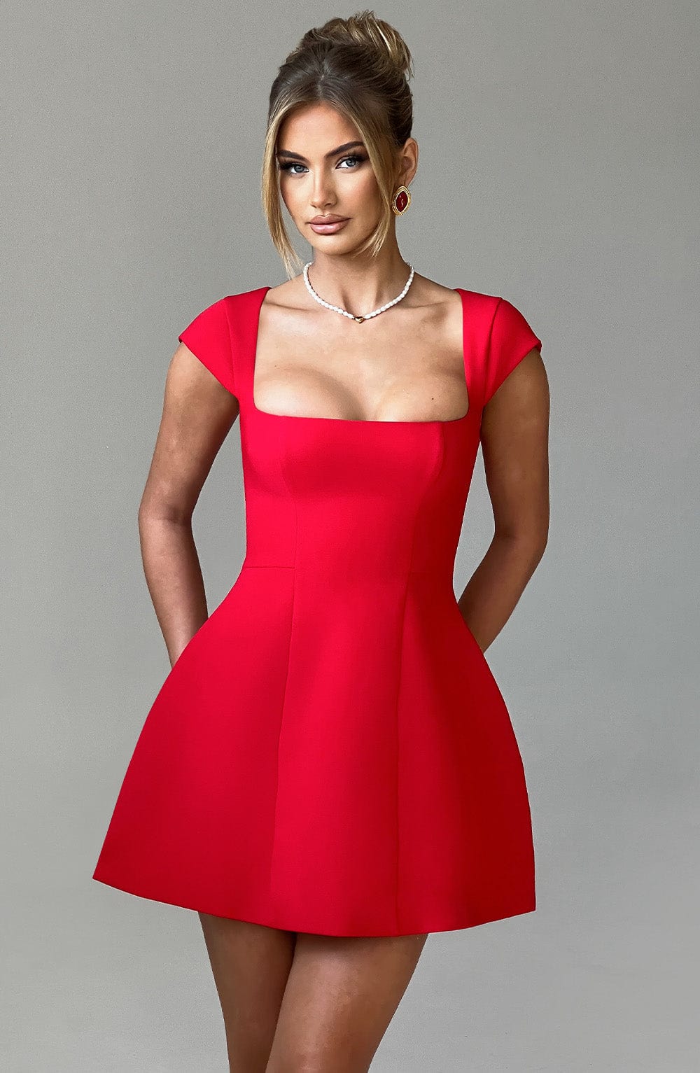 Lena Mini Dress - Red Dress Babyboo Fashion Premium Exclusive Design