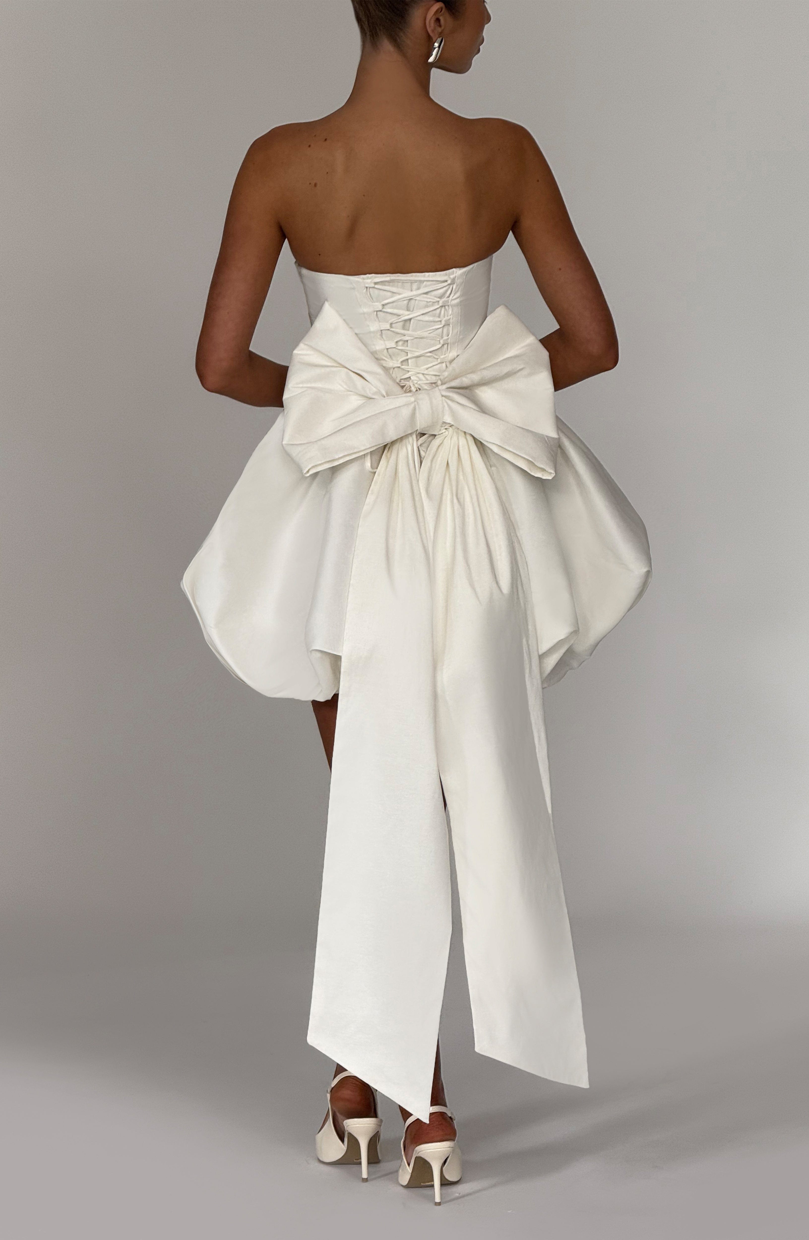 Lotus Mini Dress - Ivory Dress Babyboo Fashion Premium Exclusive Design