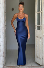 Malika Maxi Dress - Navy Dress XS Babyboo Fashion Premium Exclusive Design
