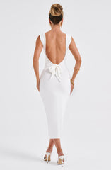 Malina Midi Dress - Ivory Dress Babyboo Fashion Premium Exclusive Design