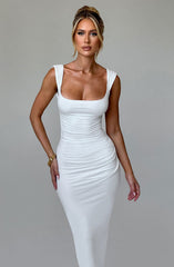 Malina Midi Dress - Ivory Dress Babyboo Fashion Premium Exclusive Design
