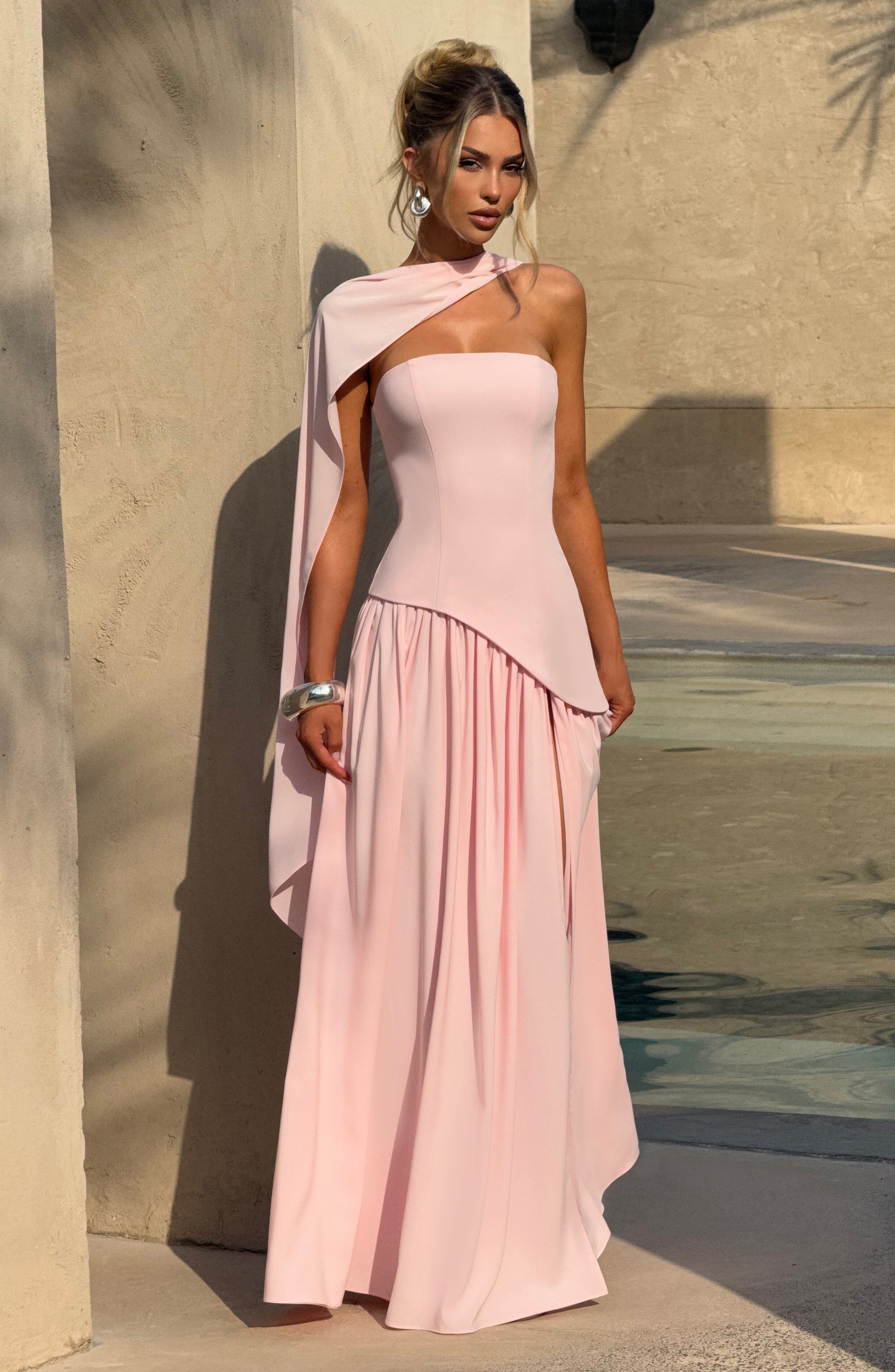 Maliyah Maxi Dress - Blush Dress Babyboo Fashion Premium Exclusive Design