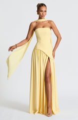 Maliyah Maxi Dress - Lemon Dress XS Babyboo Fashion Premium Exclusive Design