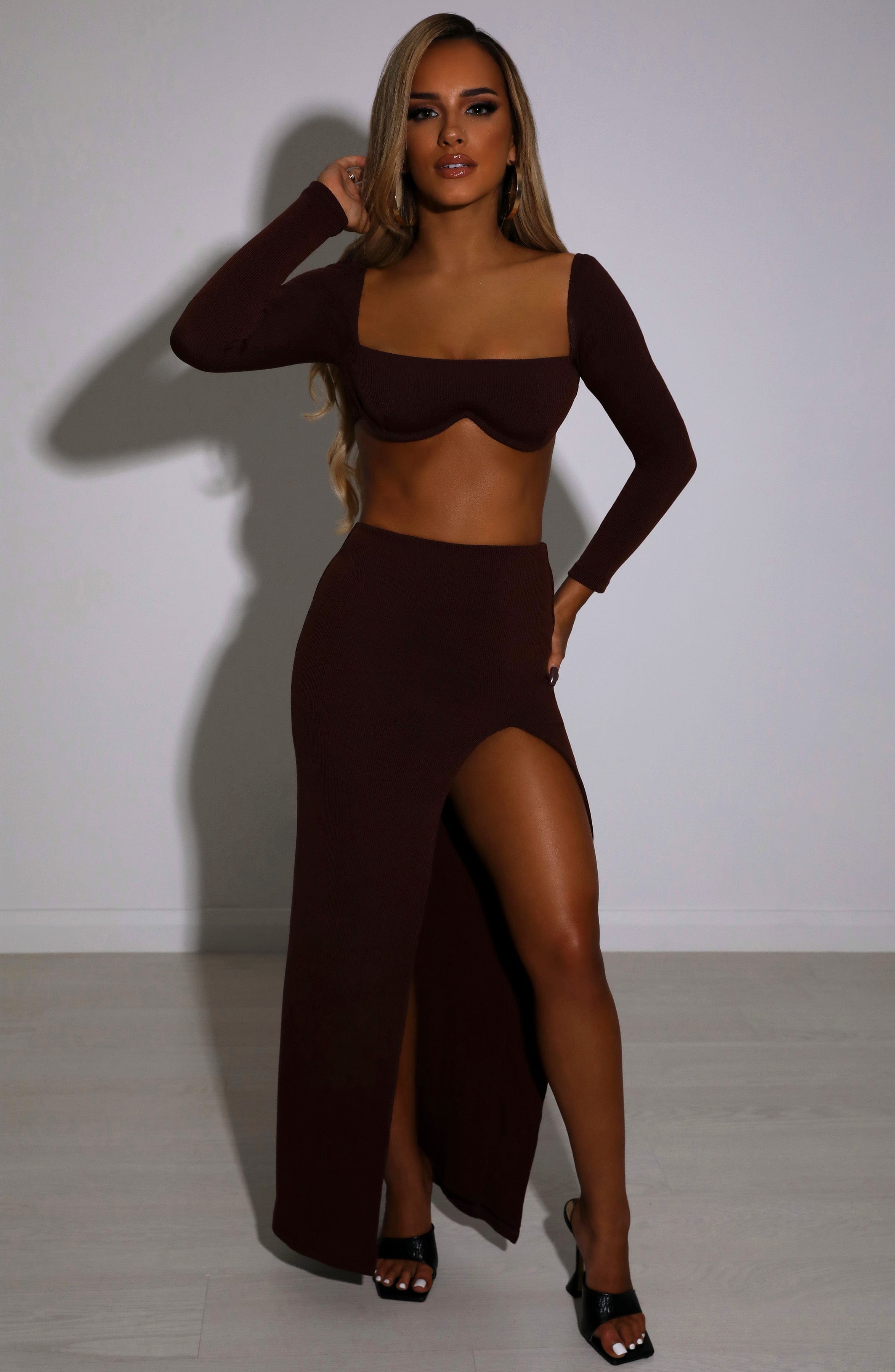 Mariana Maxi Skirt - Chocolate Babyboo Fashion Premium Exclusive Design