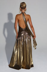 Melania Maxi Dress - Gold Dress Babyboo Fashion Premium Exclusive Design