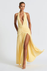 Melania Maxi Dress - Lemon Dress Babyboo Fashion Premium Exclusive Design