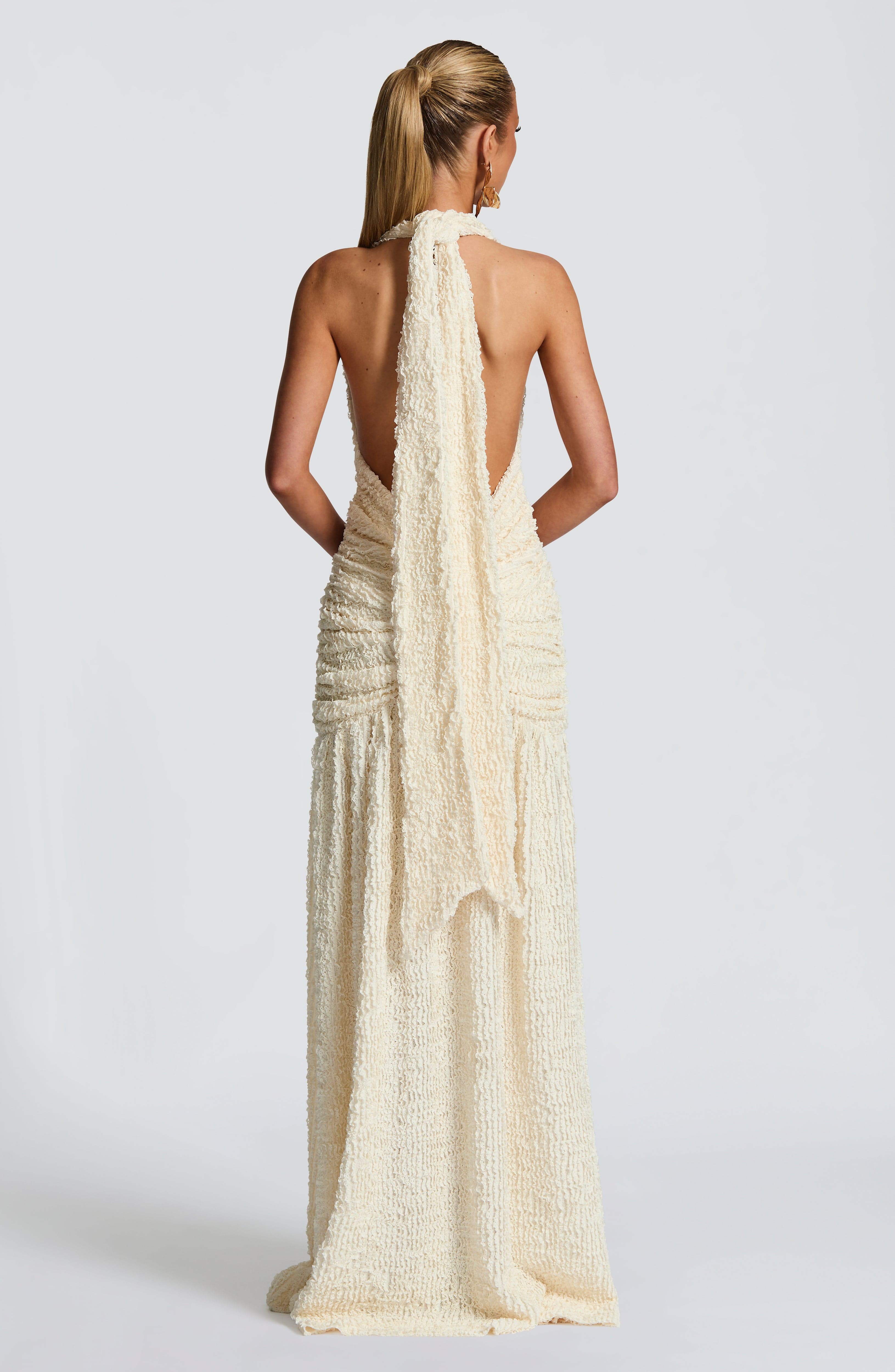 Minerva Maxi Dress - Ivory Dress Babyboo Fashion Premium Exclusive Design