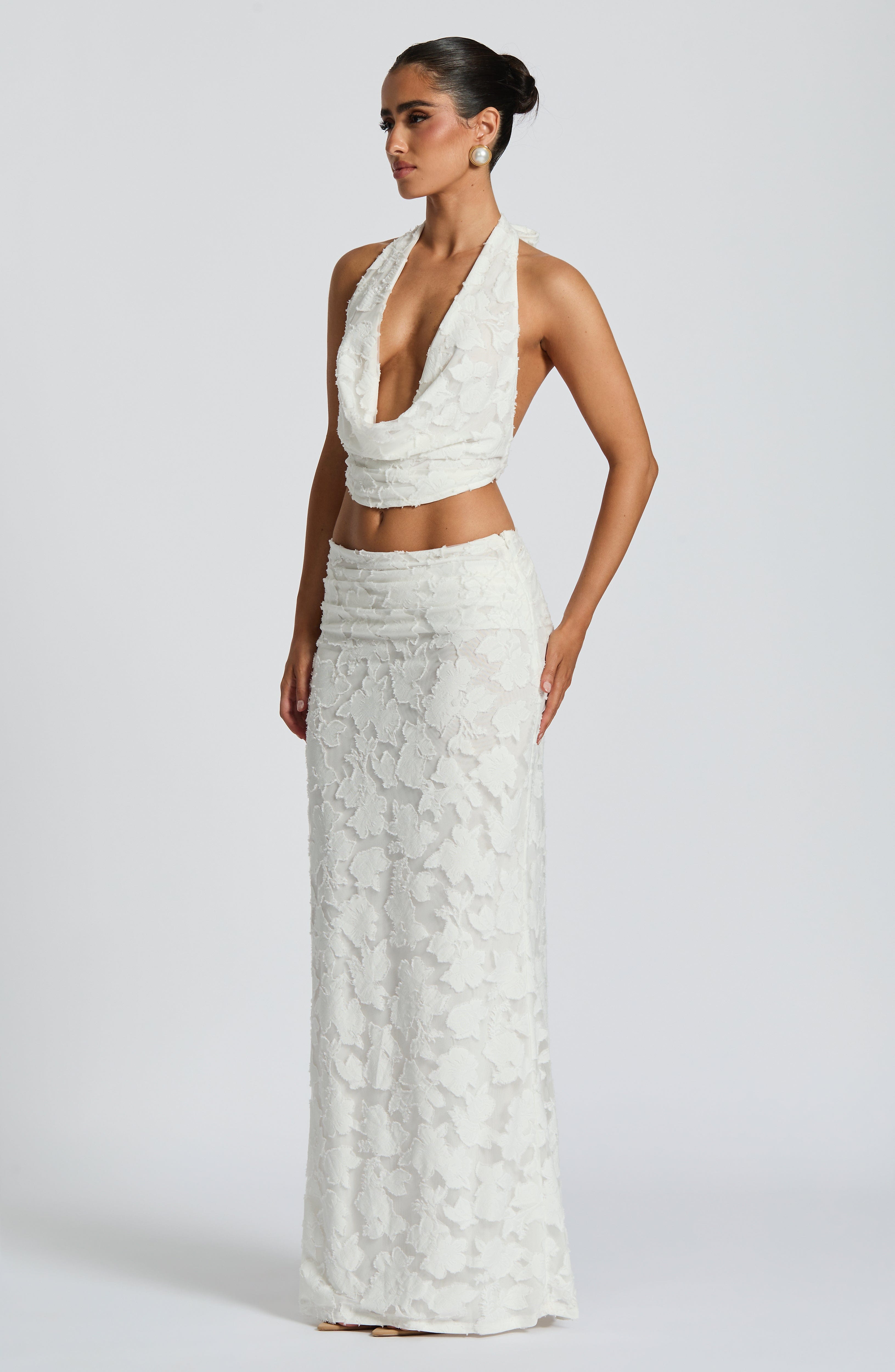 Myra Maxi Skirt - Ivory Skirt Babyboo Fashion Premium Exclusive Design