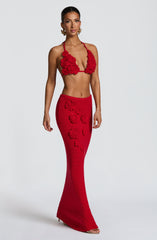 Nerida Maxi Skirt - Red Skirt Babyboo Fashion Premium Exclusive Design