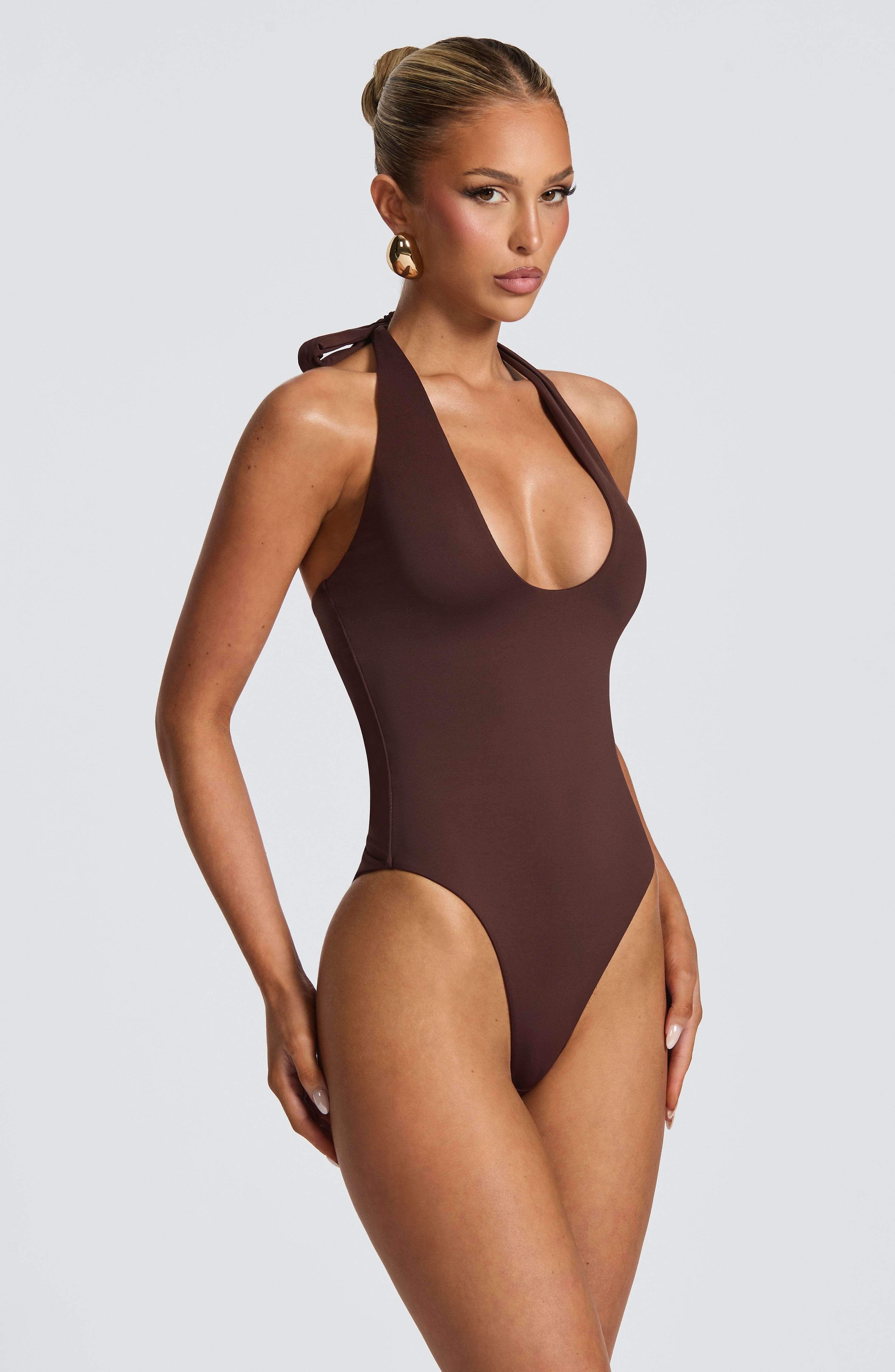 Odele Bodysuit - Plum Brown Bodysuits Babyboo Fashion Premium Exclusive Design