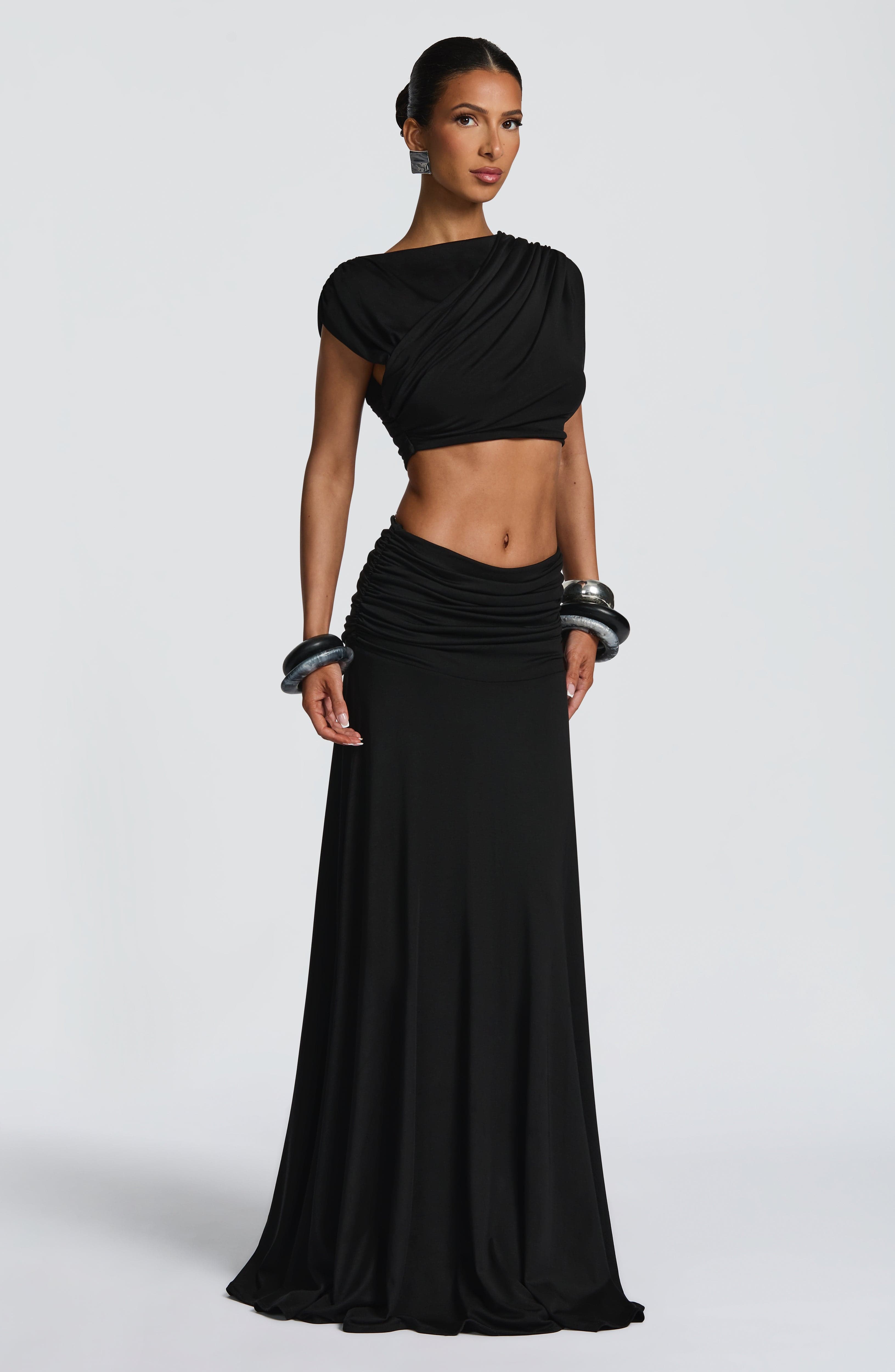 Paige Maxi Skirt - Black Skirt Babyboo Fashion Premium Exclusive Design