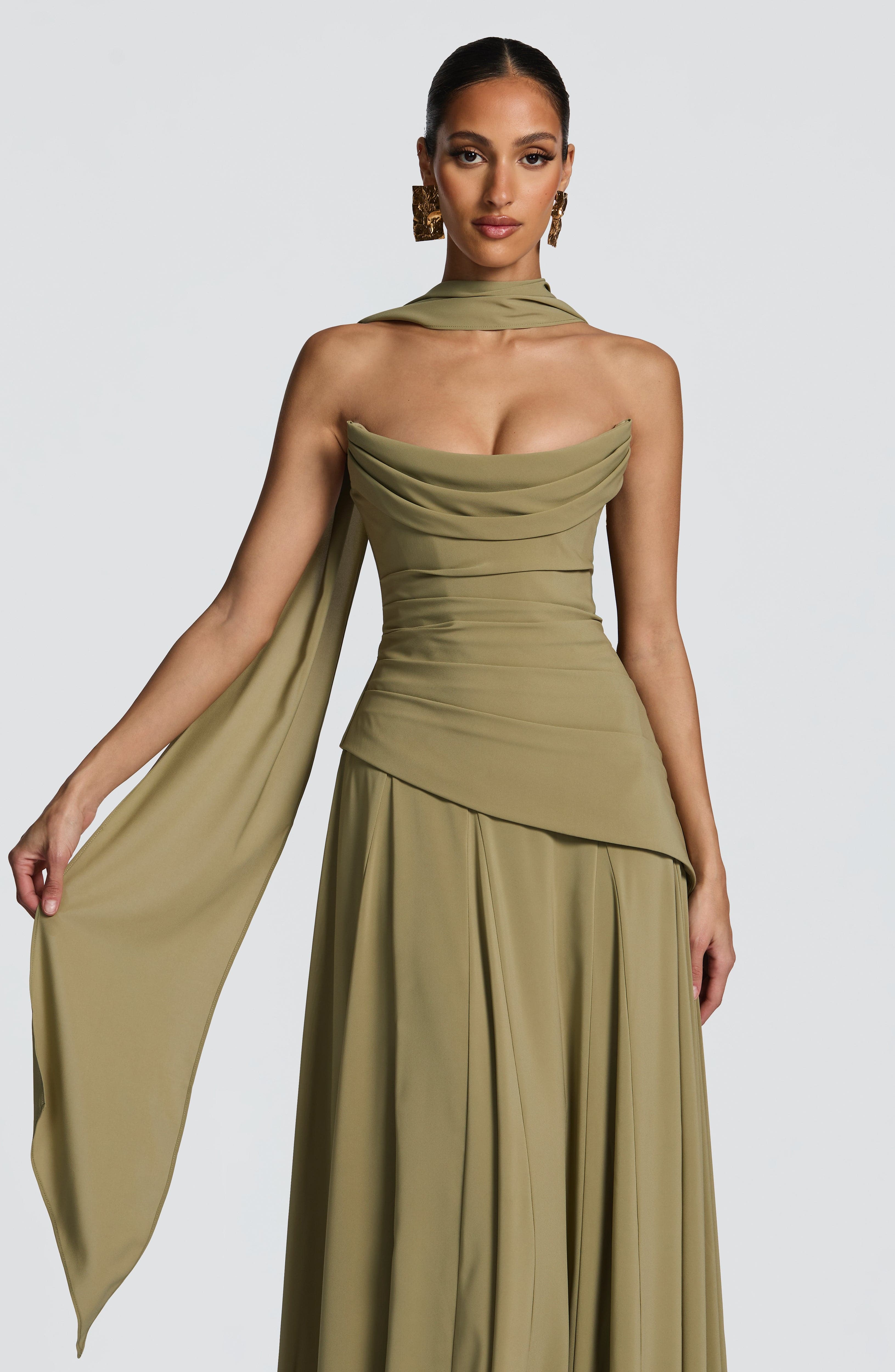 Patricia Maxi Dress - Sage Dress Babyboo Fashion Premium Exclusive Design