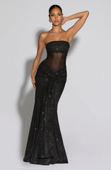 Paula Maxi Dress - Black Sparkle Dress Babyboo Fashion Premium Exclusive Design