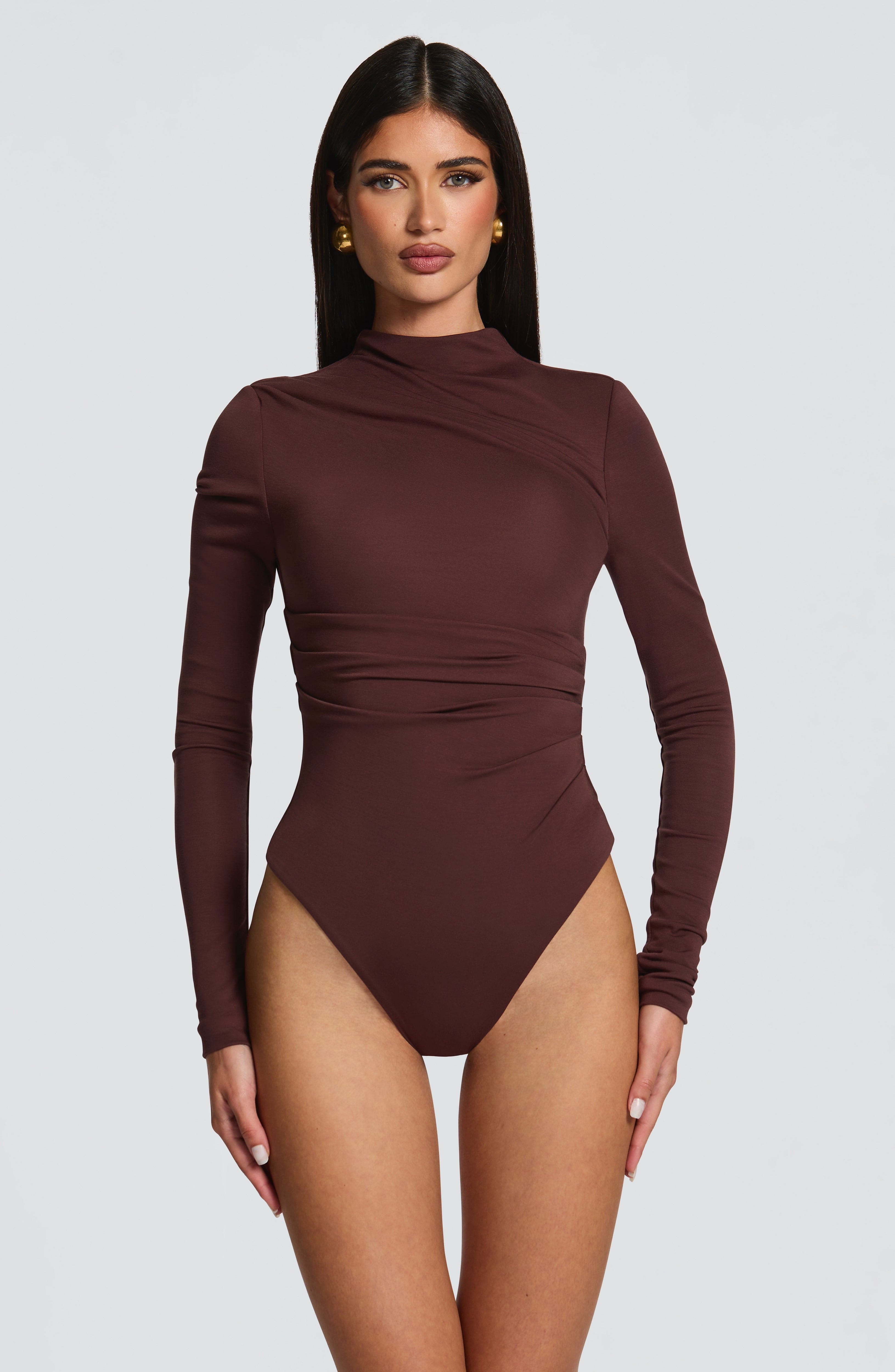 Pearson Bodysuit - Plum Brown Bodysuits XS Babyboo Fashion Premium Exclusive Design