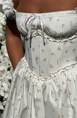 Penelope Mini Dress - Blush Floral Print Dress Babyboo Fashion Premium Exclusive Design