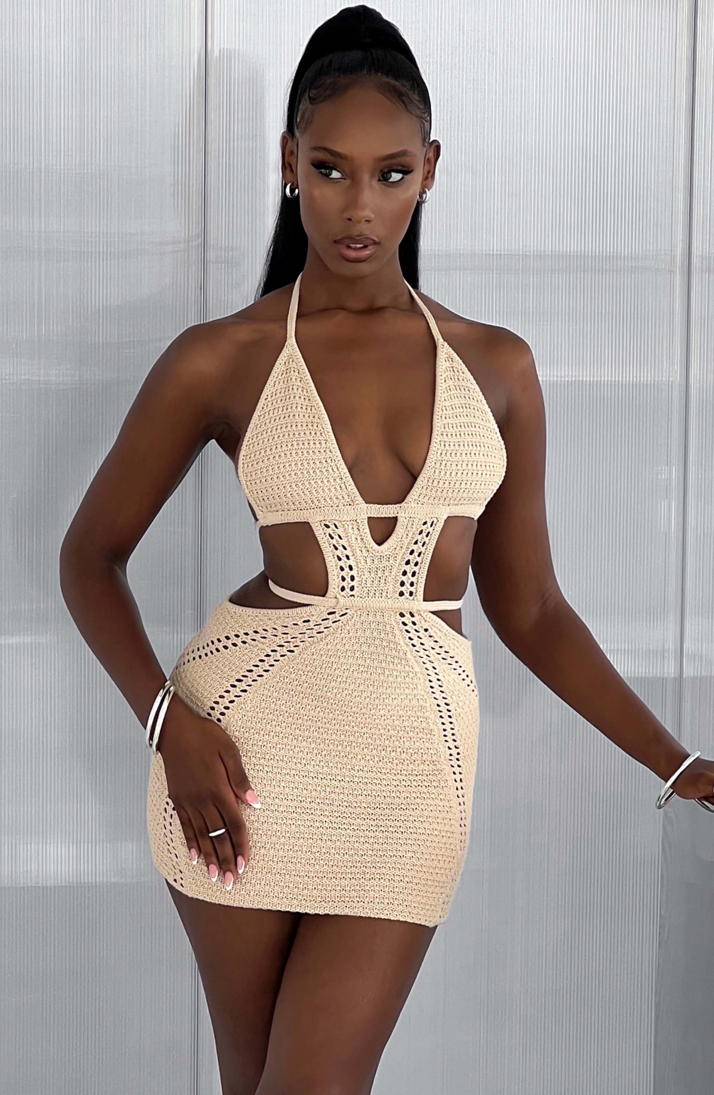 Selena Mini Dress - Cream Babyboo Fashion Premium Exclusive Design