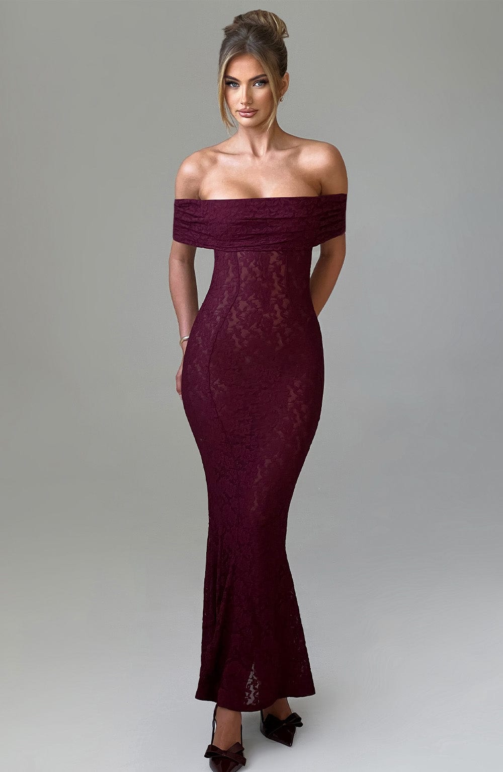 Stephanie Maxi Dress - Burgundy Dress Babyboo Fashion Premium Exclusive Design