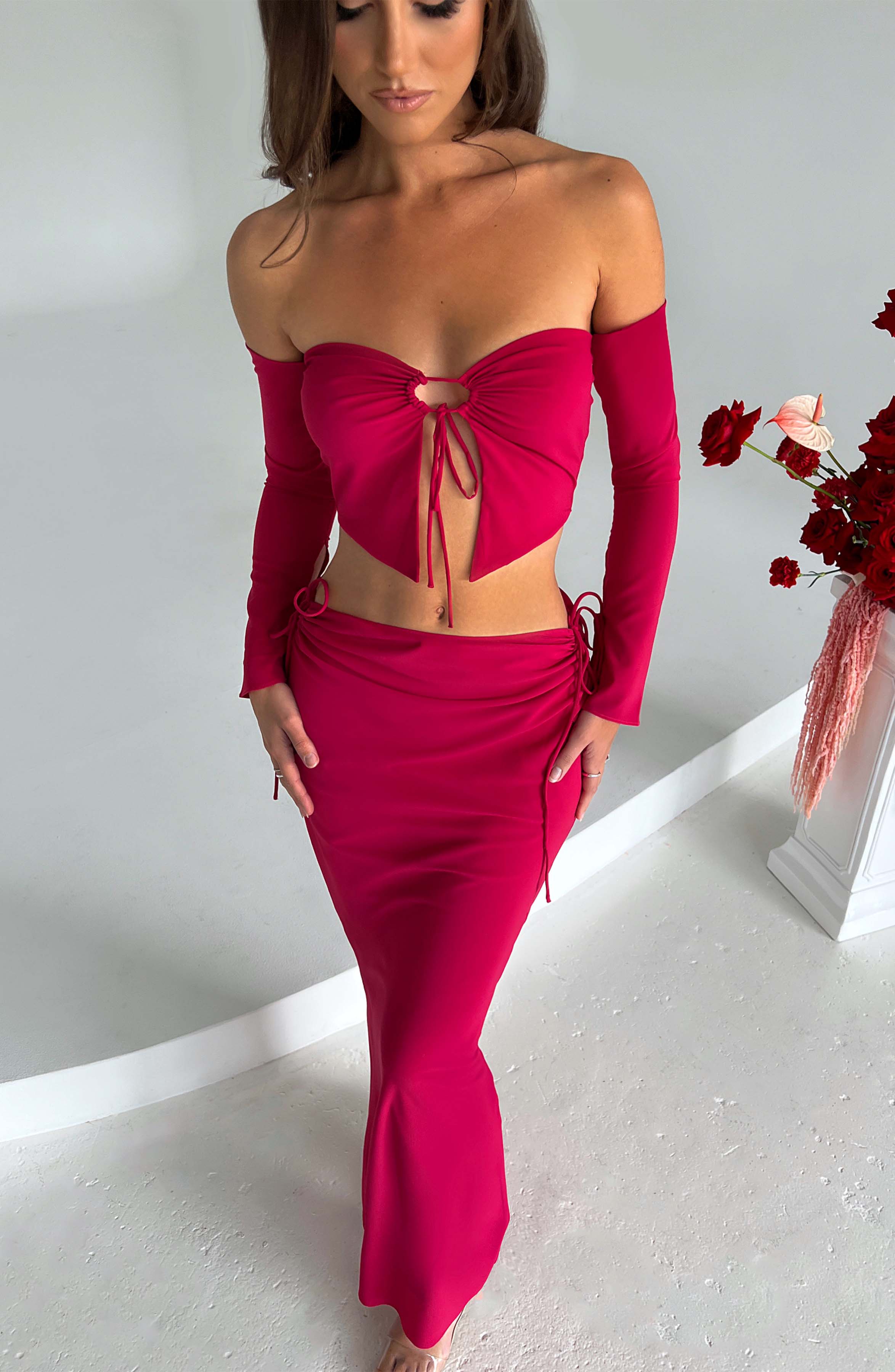 Tana Maxi Skirt - Pink Skirt Babyboo Fashion Premium Exclusive Design