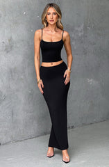 Yazmin Maxi Skirt - Jet Black Skirt Babyboo Fashion Premium Exclusive Design